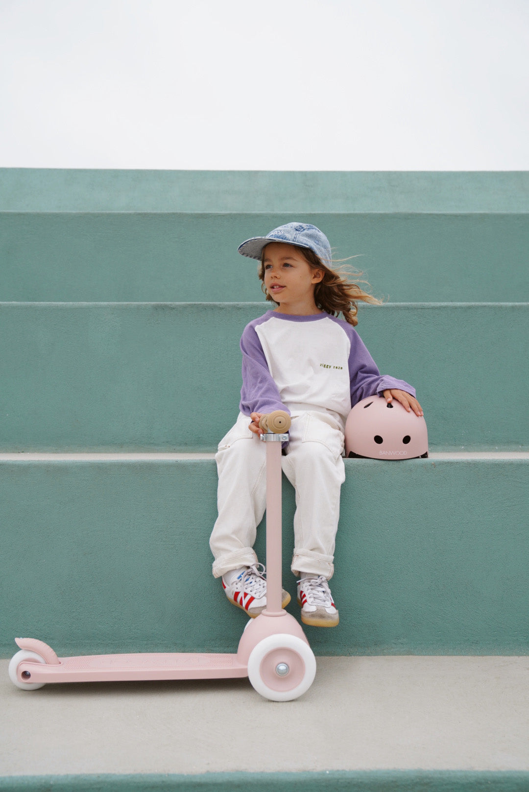 ECO SCOOTER & HELMET SET FADEDPINK