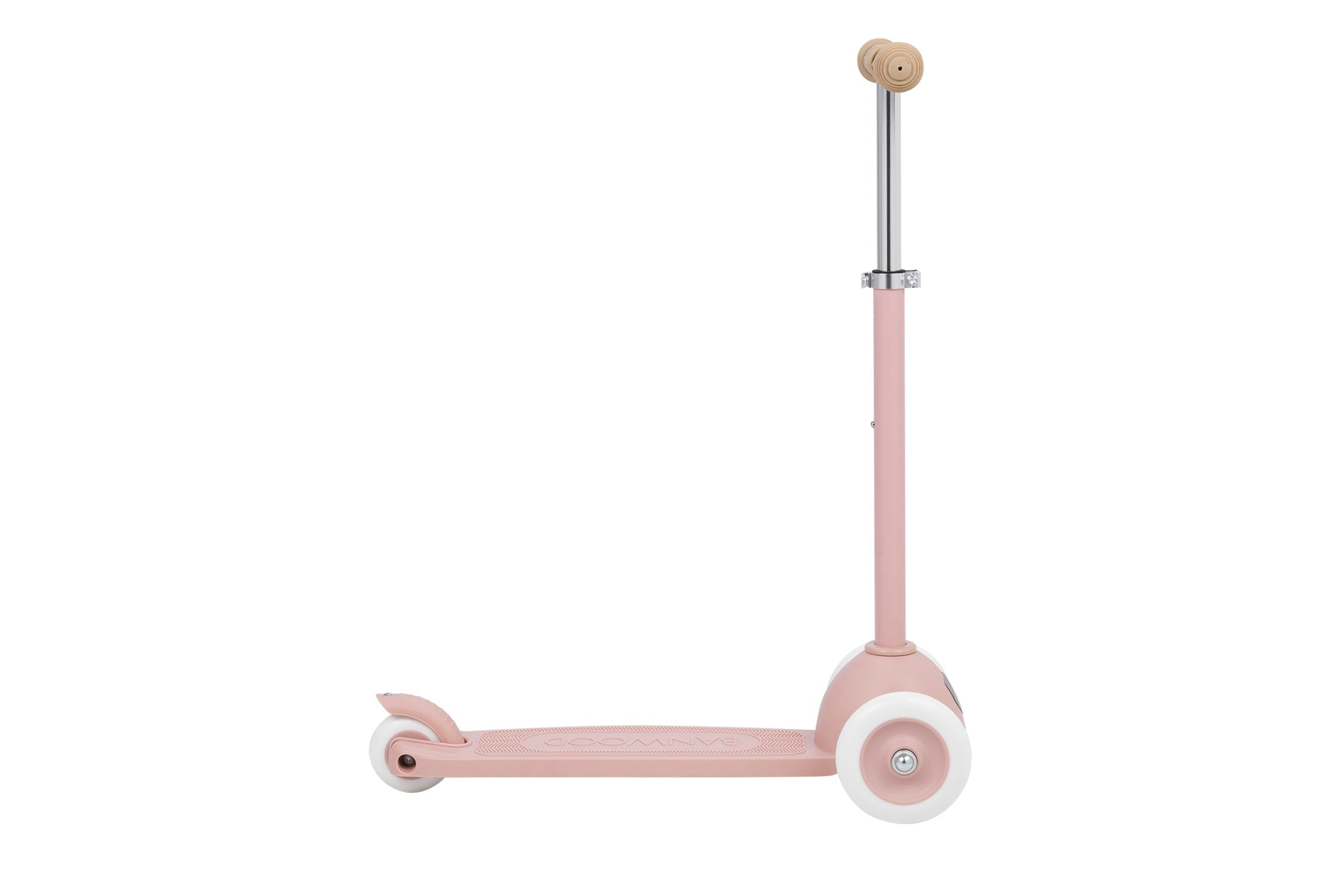 Banwood Eco Scooter Dusty Rose — wheels close-up