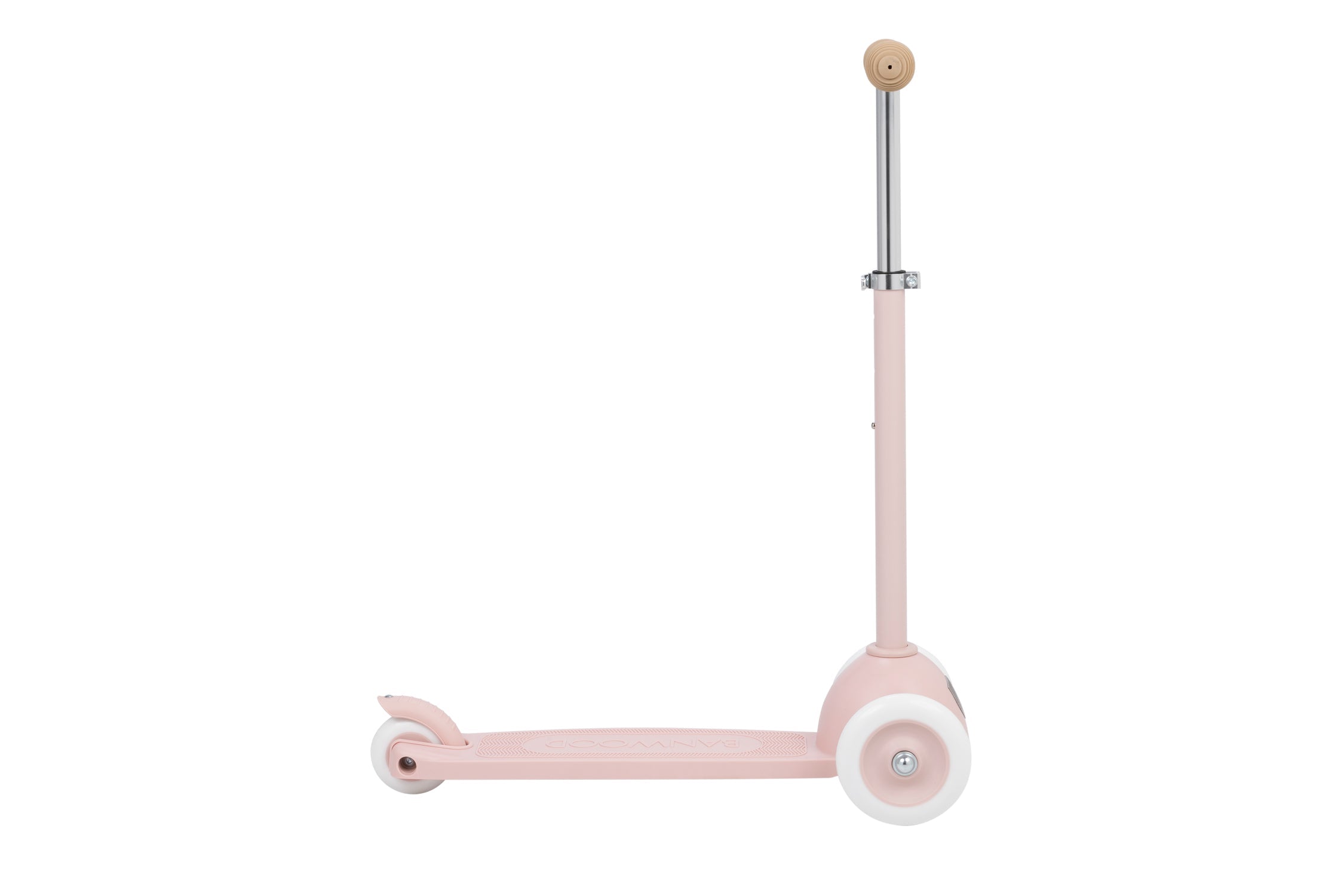 Banwood Eco Scooter Faded Pink — wicker basket detail
