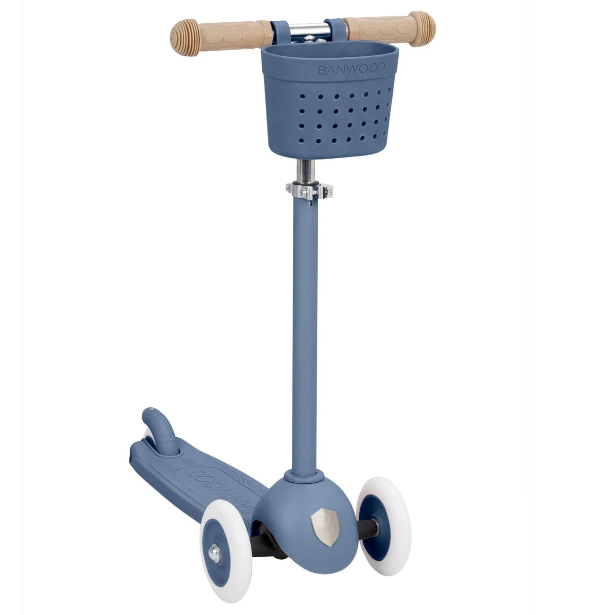 Banwood Eco Kids Scooter in Deep Sea — recycled 3-wheel kids scooter for ages 3+