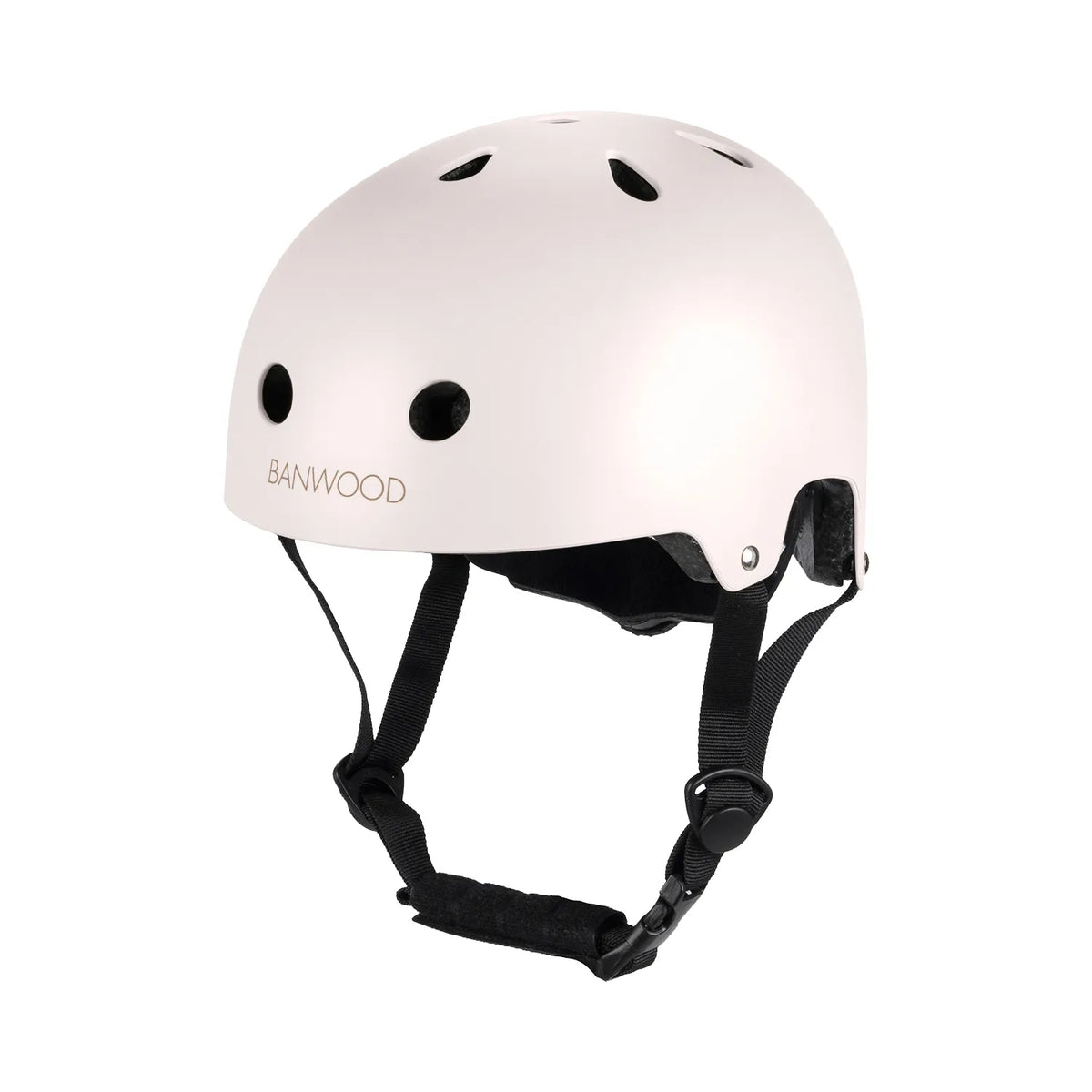 Banwood Classic Kids Bike Helmet in Matte Pink — top view