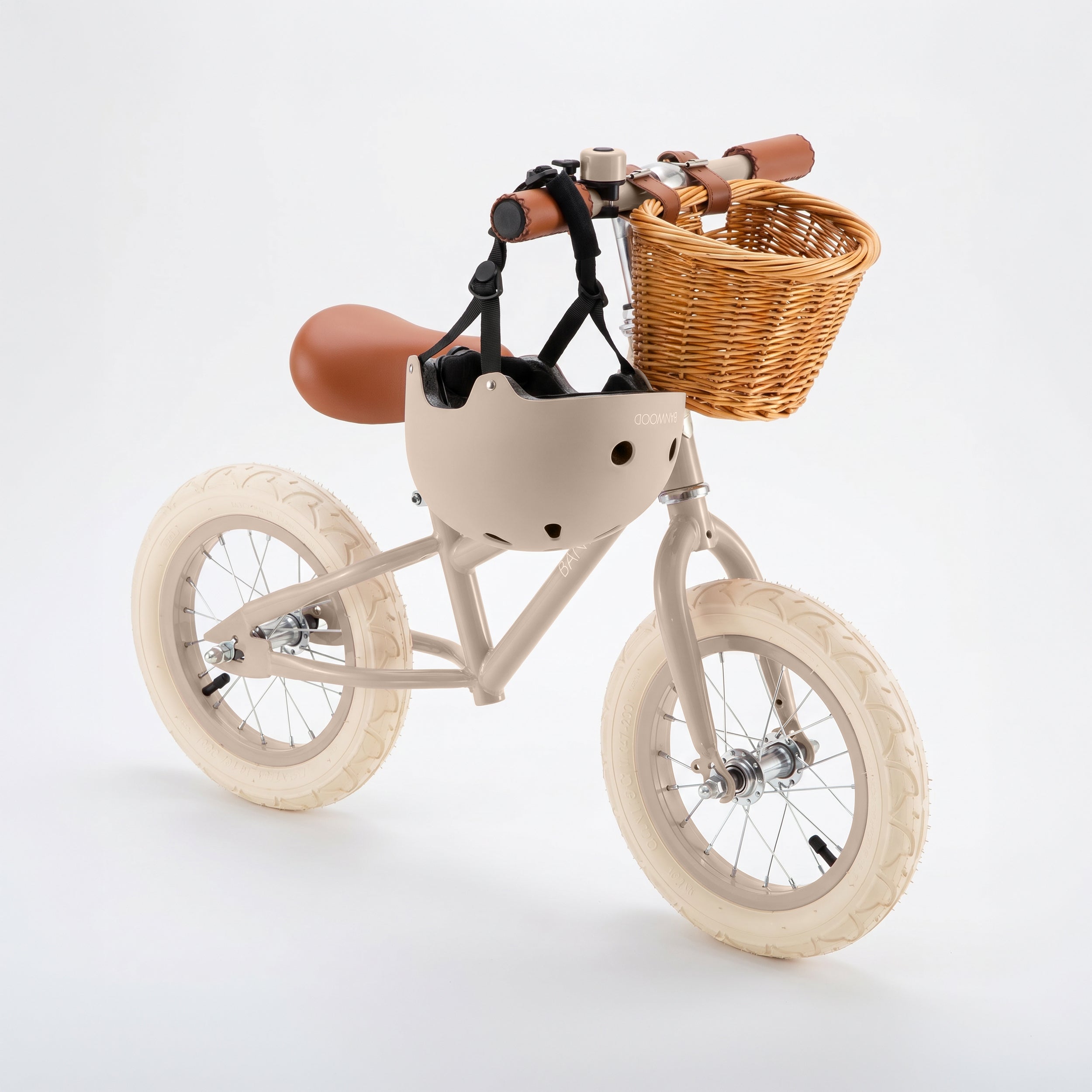 BALANCE BIKE & HELMET SET - BEIGE