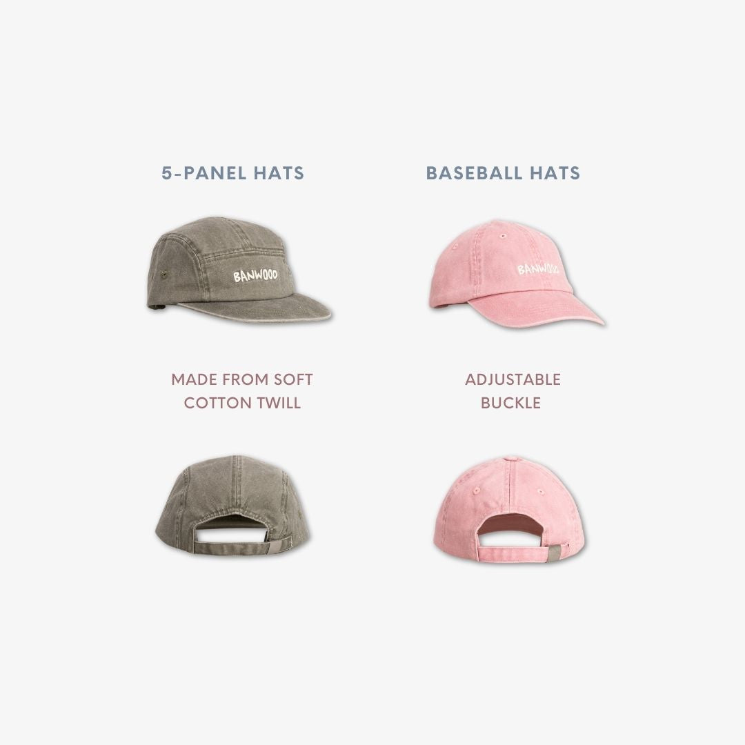 Gorra Banwood Washed 5 Panel - Rosa