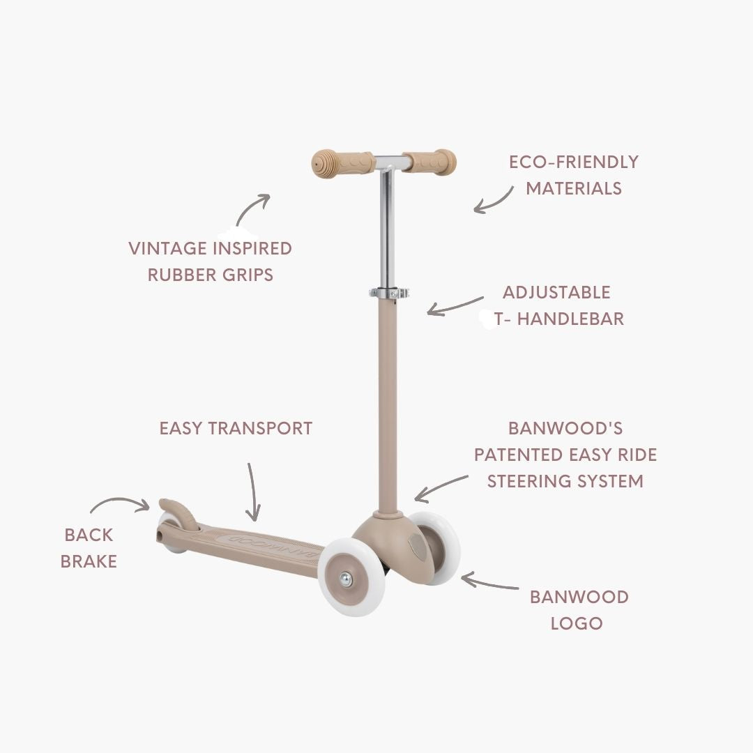 Banwood Eco Scooter Sand — T-handlebar detail