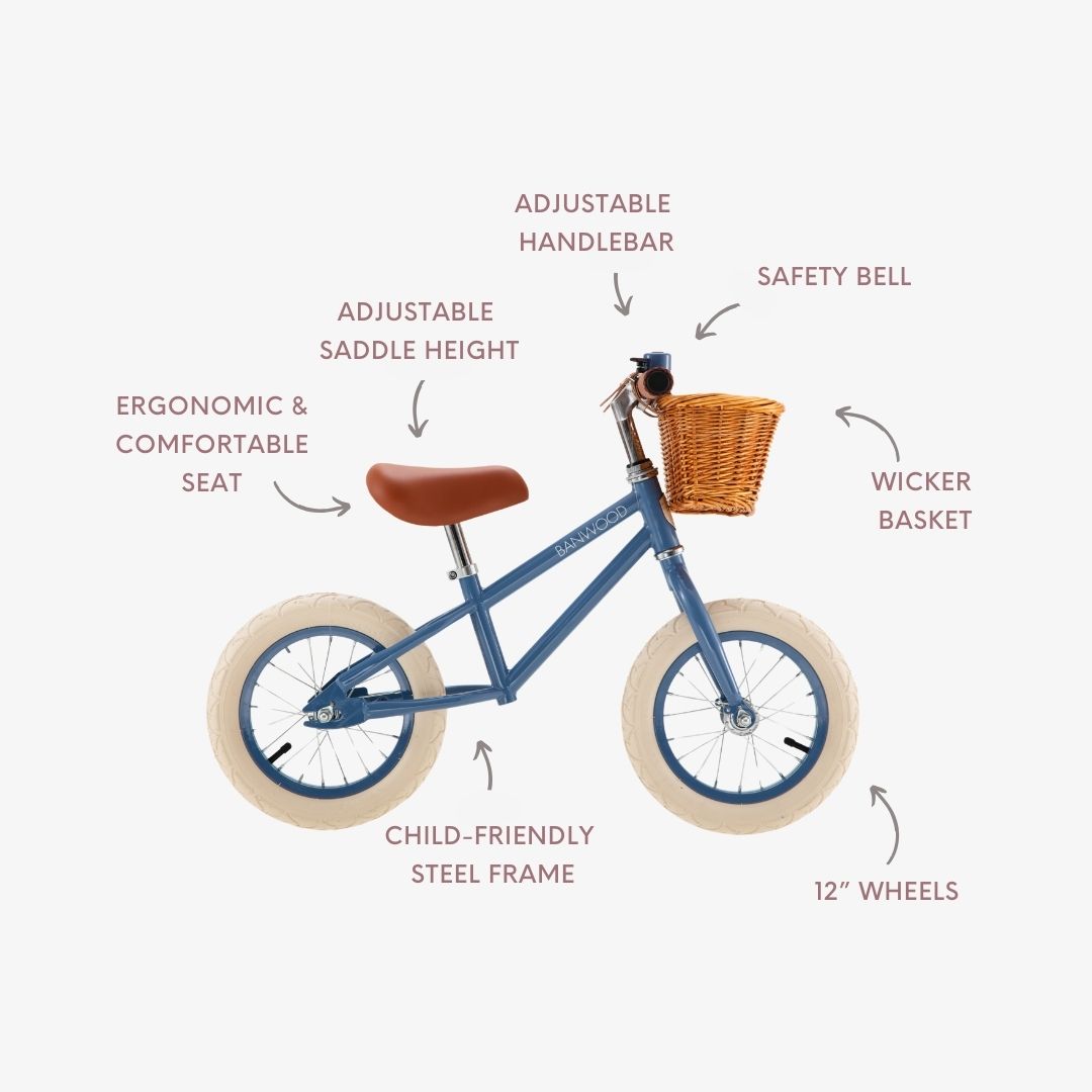 Kids Balance Bike & Helmet Set – Banwood Blue