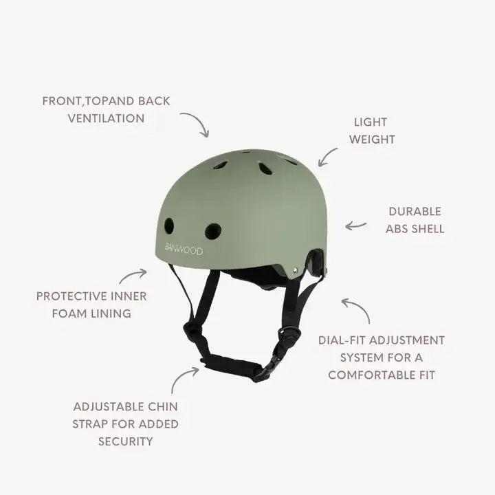 BANWOOD 3-WHEEL SCOOTER & HELMET SET - FOREST
