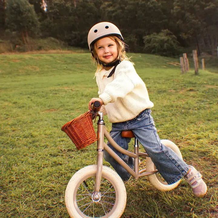 BANWOOD BALANCE BIKE & HELMET SET - BEIGE