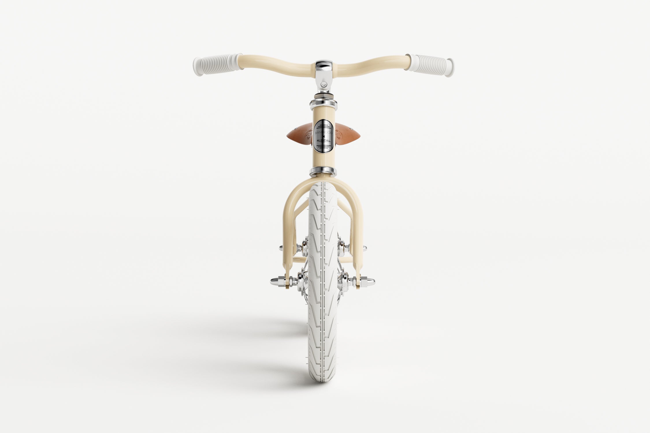 Icono de bicicleta de equilibrio - Crema