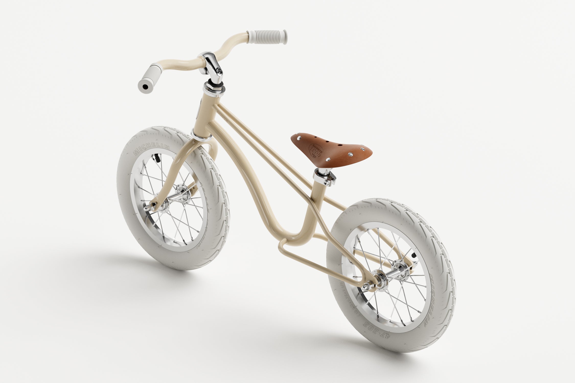 Icono de bicicleta de equilibrio - Crema