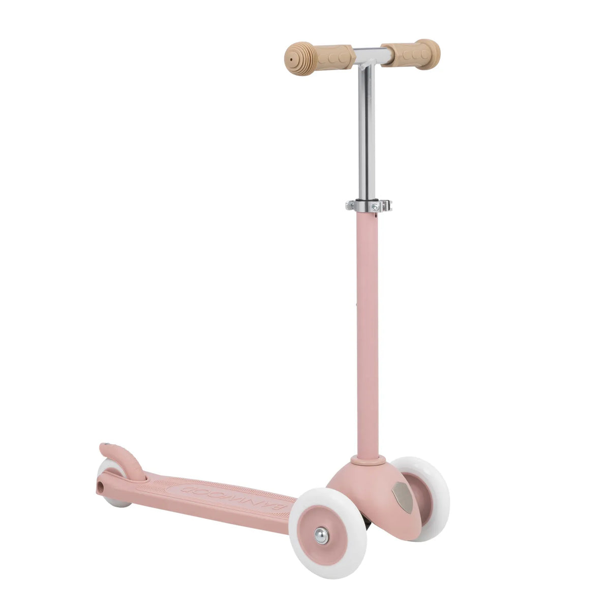Dusty Rose Banwood eco scooter made from recycled plastic — side view