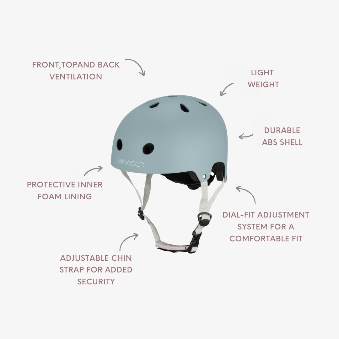 Banwood Eco Helmet Teal — strap and buckle detail